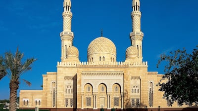 Jumeirah Mosque in Dubai opened in 1979. One of two mosques open to non-Muslims, it is a distinctive feature of the Dh500 note. Getty