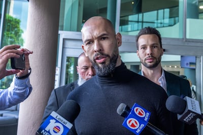 Andrew Tate and his brother Tristan arrive in Florida from Romania, where they are charged with human trafficking and intention to form an organised crime group. EPA