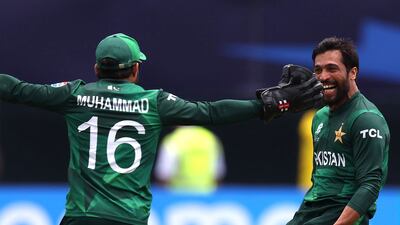Mohammad Amir celebrates after dismissing Ravindra Jadeja first ball. AFP