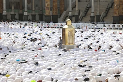 Worshippers pray around the Kaaba at the Grand Mosque in Makkah. AFP