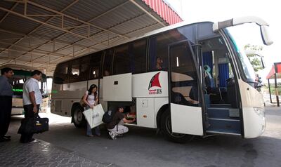 Buses are available from Dubai to Muscat and from Ras Al Khaimah to Musandam. Jeff Topping / The National