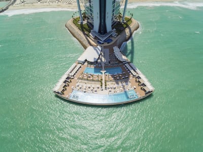 The tent sits on the terrace of the Burj Al Arab. Photo: Jumeirah Hotels