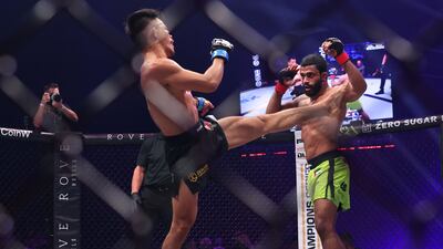 Hadi Omar Al Hussaini defeated Ruel Panales in their flyweight contest at the PFL Road To Dubai Champions Series