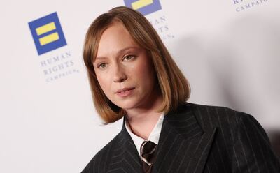 US actress Hannah Einbinder at the Human Rights Campaign's dinner in Los Angeles. AFP